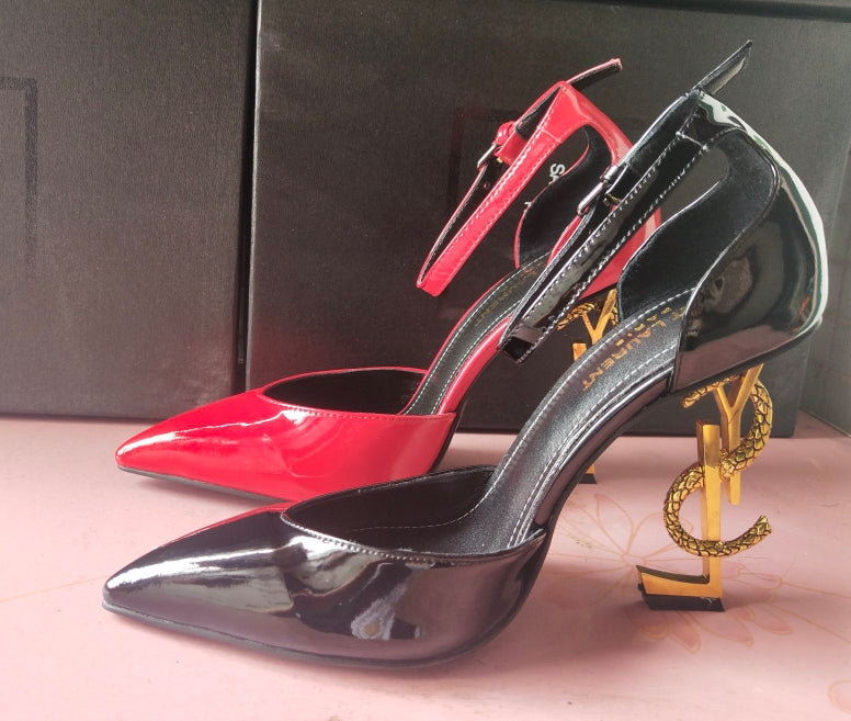 2XSL158ZDE Stylish leather high heels(patent leather)