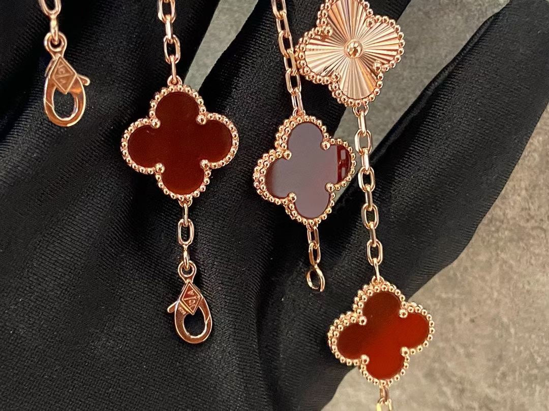 5XVA190KDE Stylish 6 flowers bracelets+2 flowers earrings