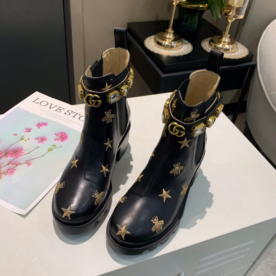 2XB199ZDE Stylish leather boot (top layer leather lining)