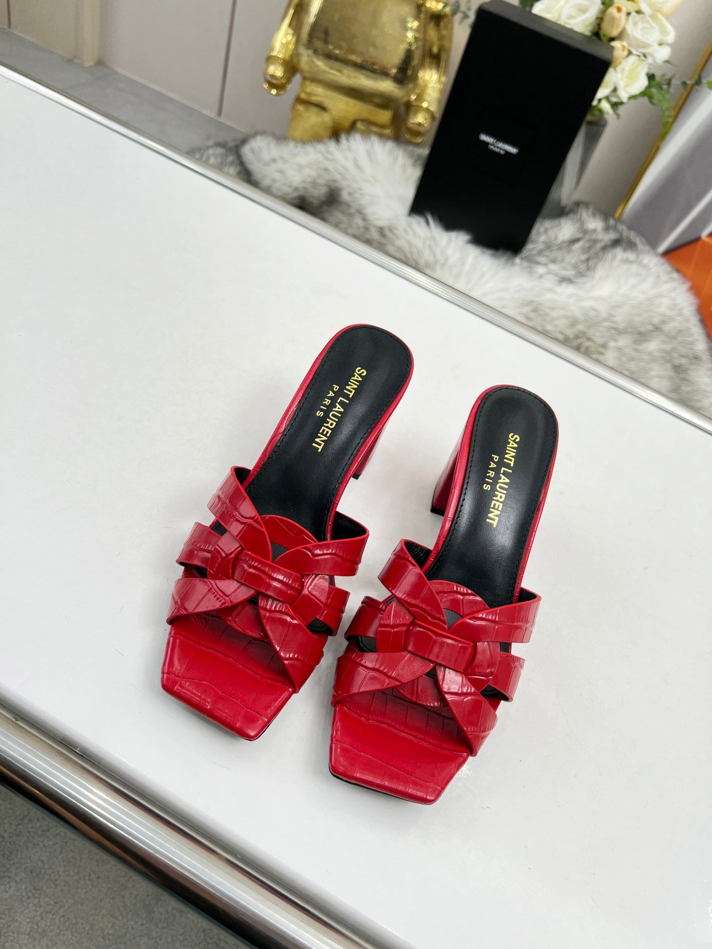285ZSL35ZDE Stylish leather High heels(Heel height 6.5CM)