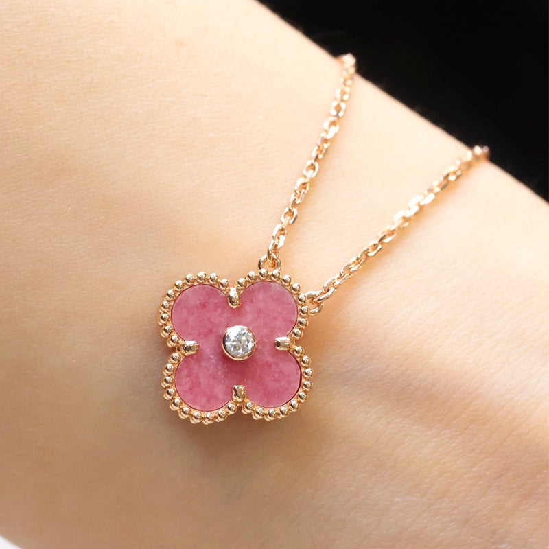 5XVA186XDE Stylish 1 flower necklace and ring