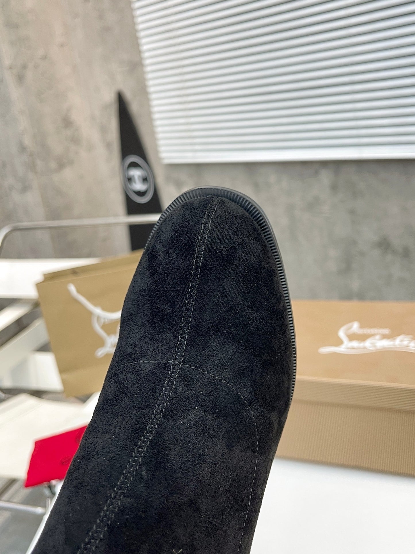 JXA36ZDE Stylish leather Boots Heel height 7cm