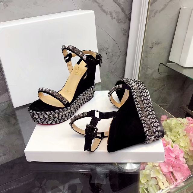 J4A58ZDE Stylish leather High heels 12cm heel