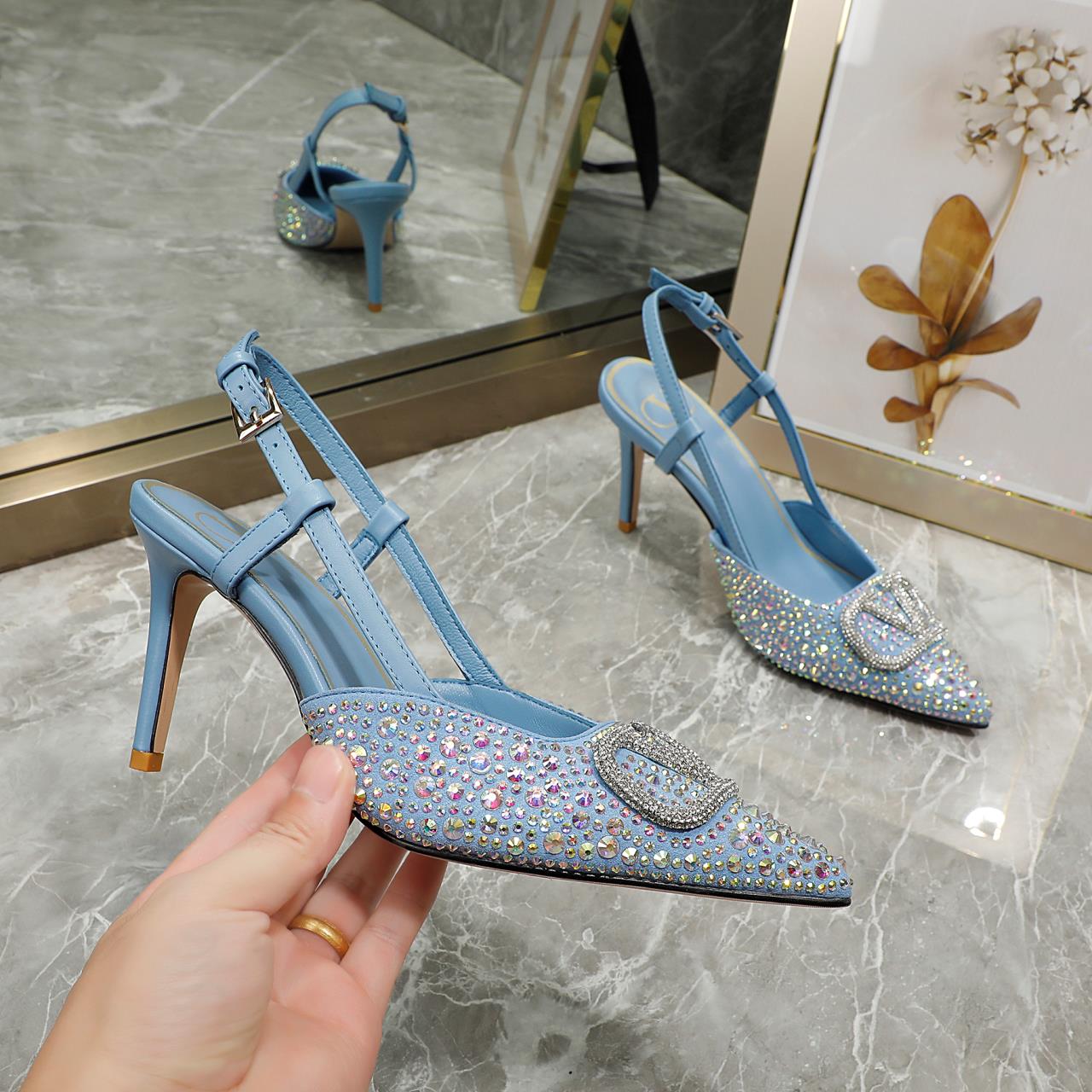 245RVL13ZDE Stylish leather High heels
