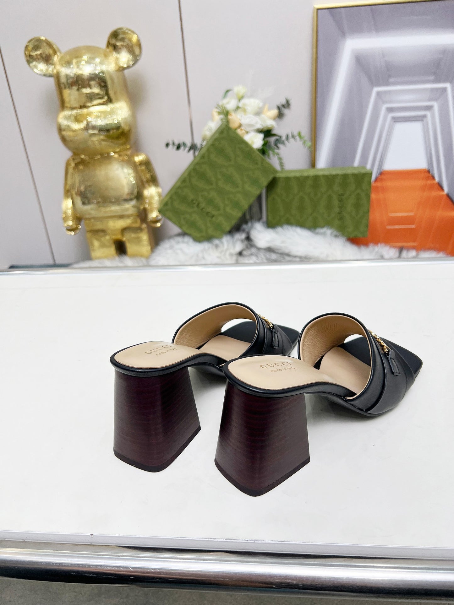 275NB11ZDE Stylish leather High heels
