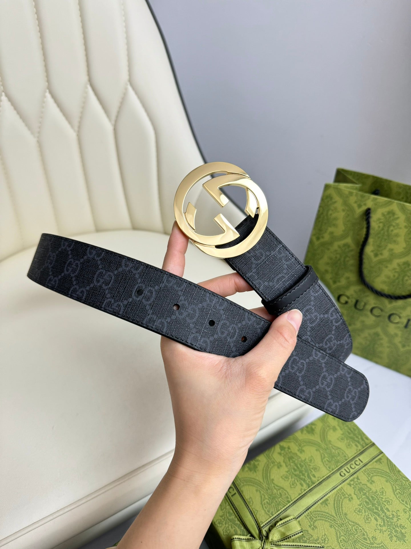 195NB3PDE Stylish high-quality leather belt