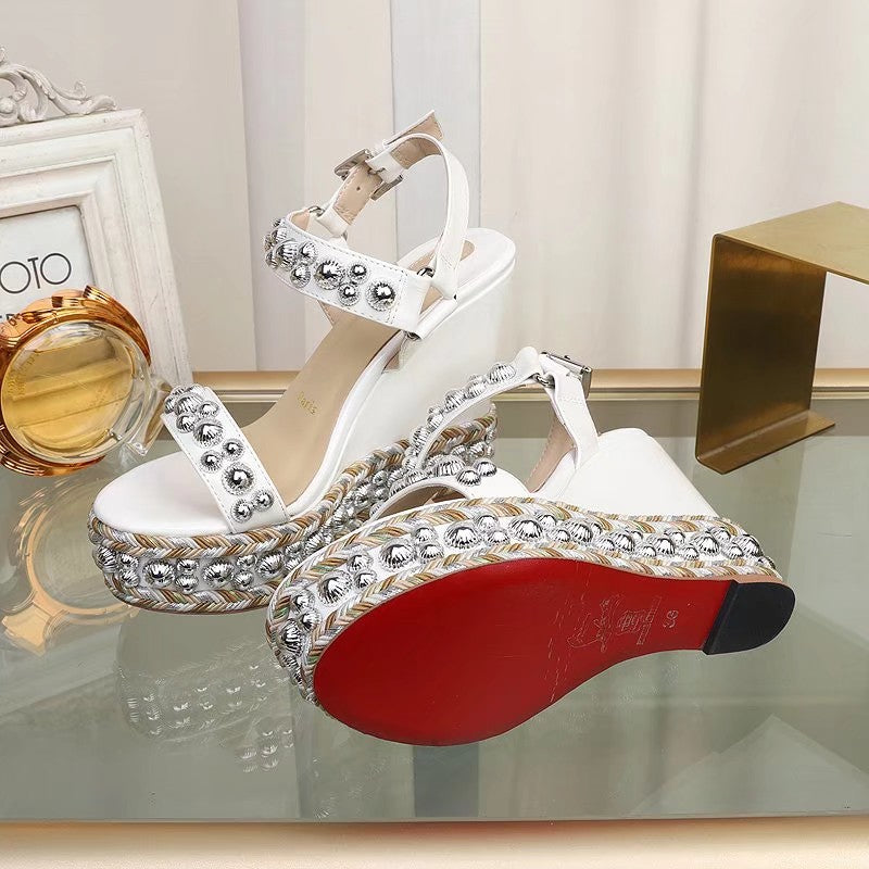 J4A48ZDE Stylish leather High heels 12cm heel