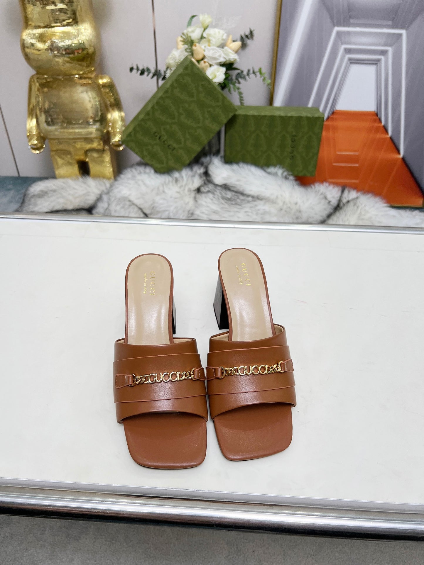 275NB11ZDE Stylish leather High heels
