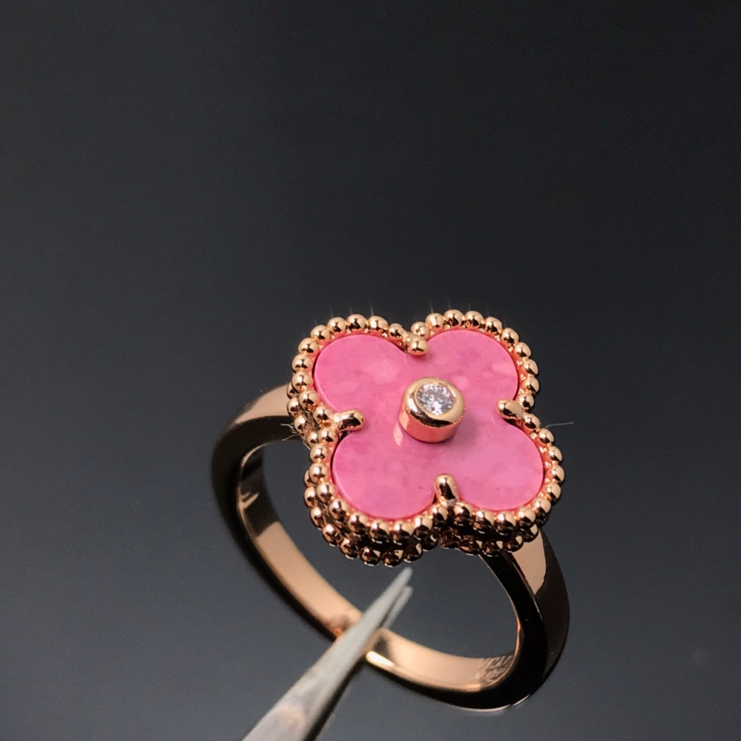 5XVA186XDE Stylish 1 flower necklace and ring