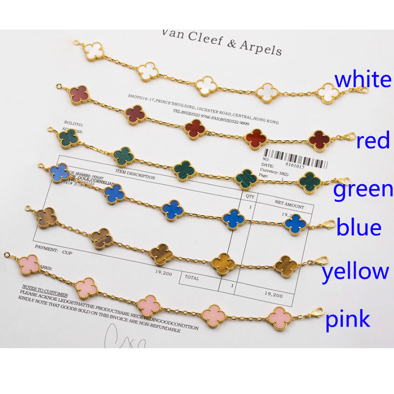 5XVA180KDE Stylish bracelets 5 flowers normal size1.5cm flower