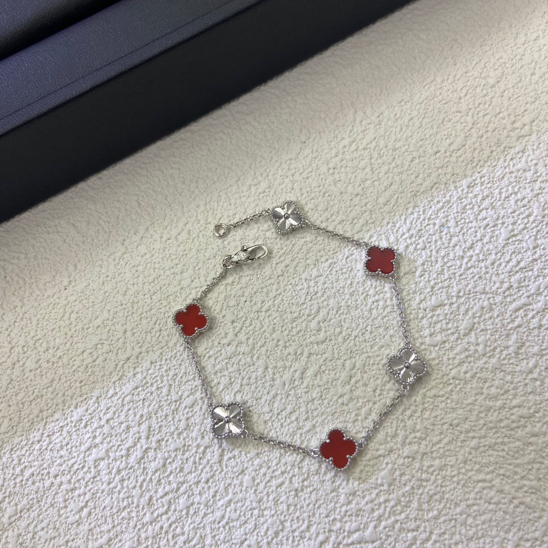 5XVA190KDE Stylish 6 flowers bracelets+2 flowers earrings