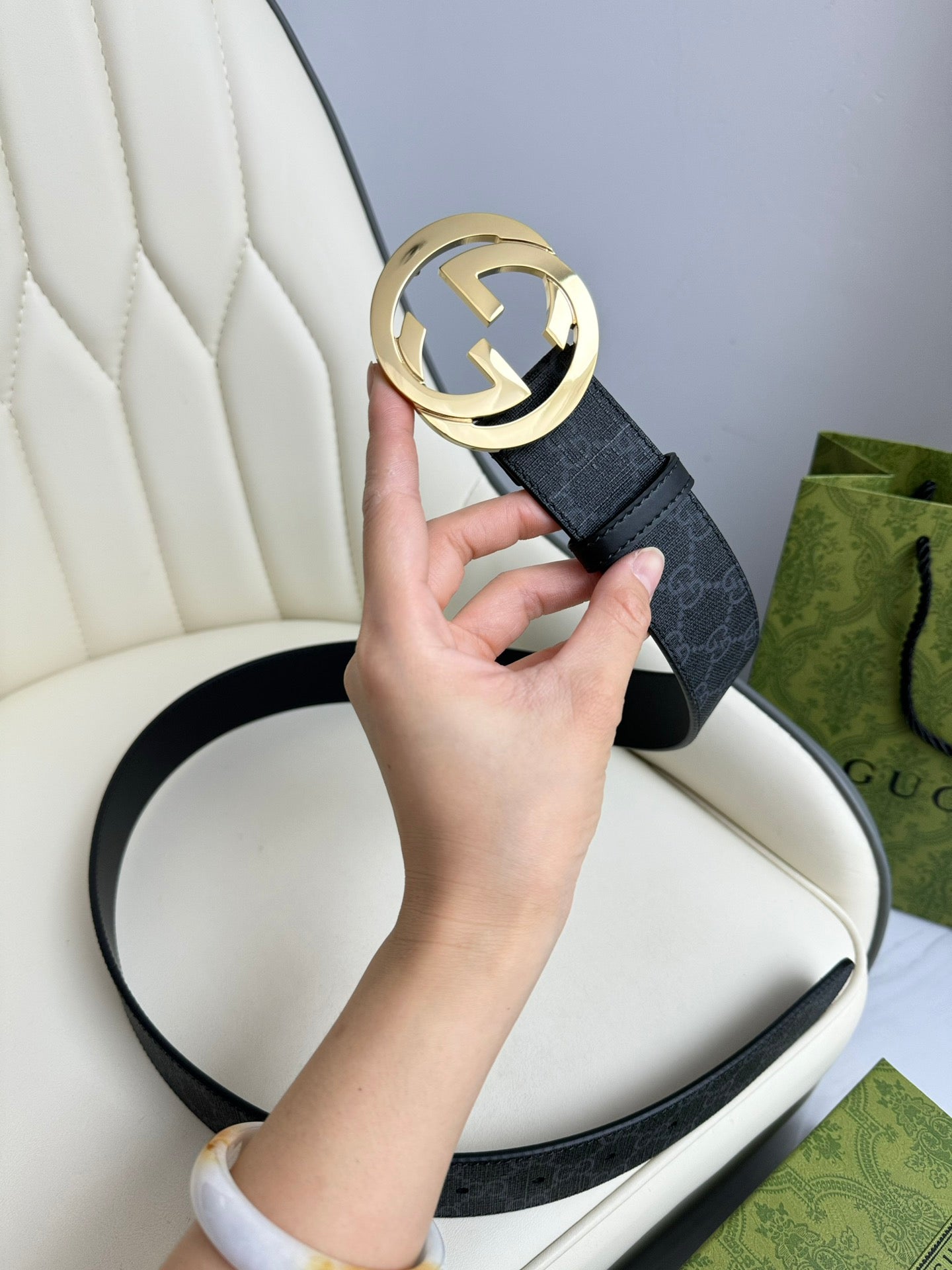 195NB3PDE Stylish high-quality leather belt