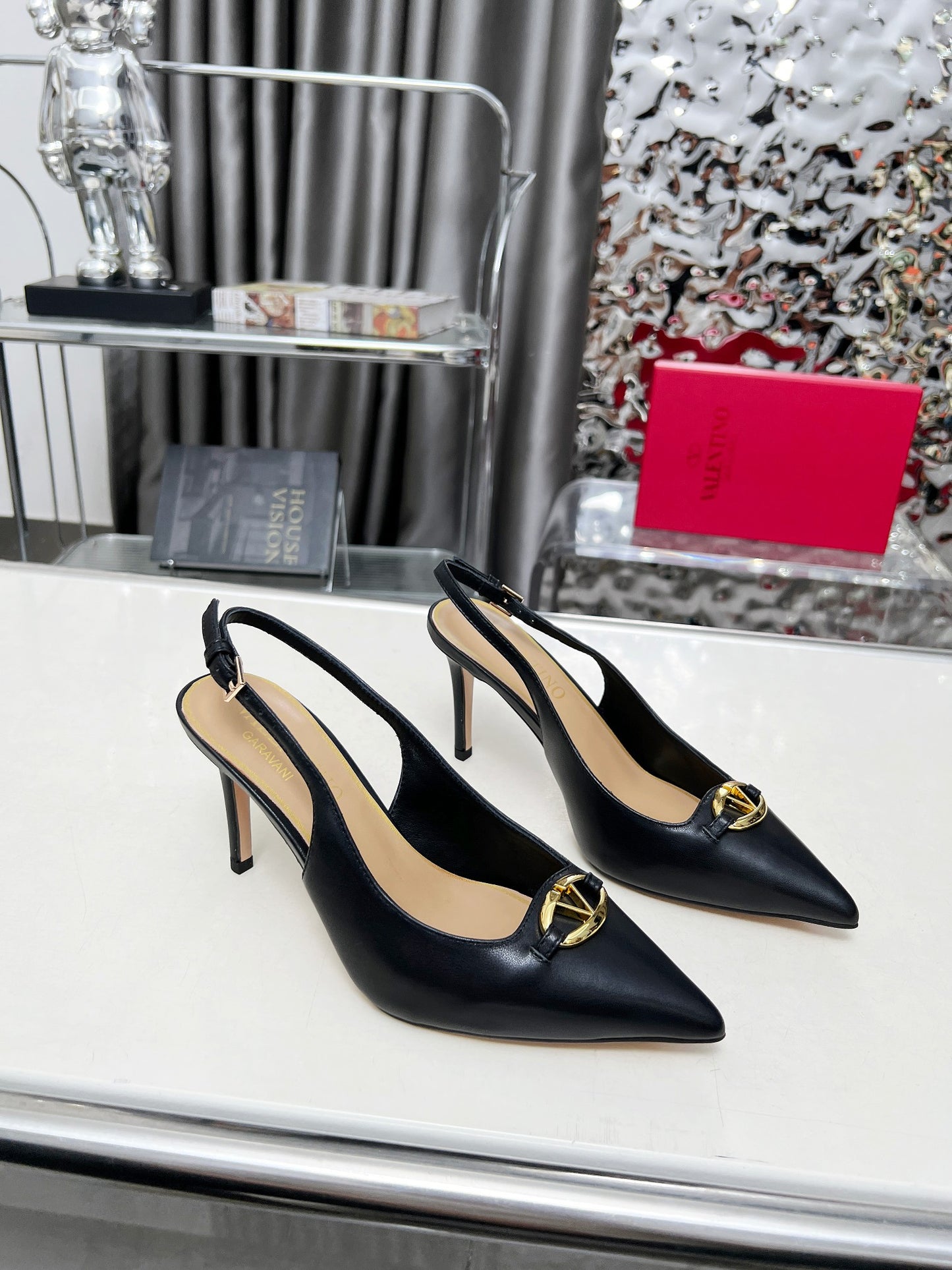 245RVL17ZUEDE Stylish leather High heels