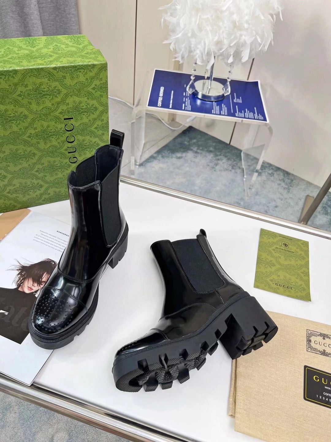 2XB198ZDE Stylish leather boot (top layer leather lining)