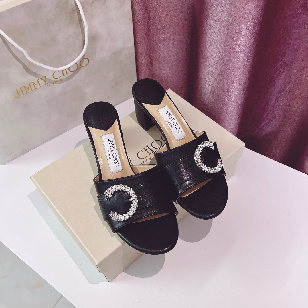 14A166ZDE Stylish Slippers Heel height 6cm