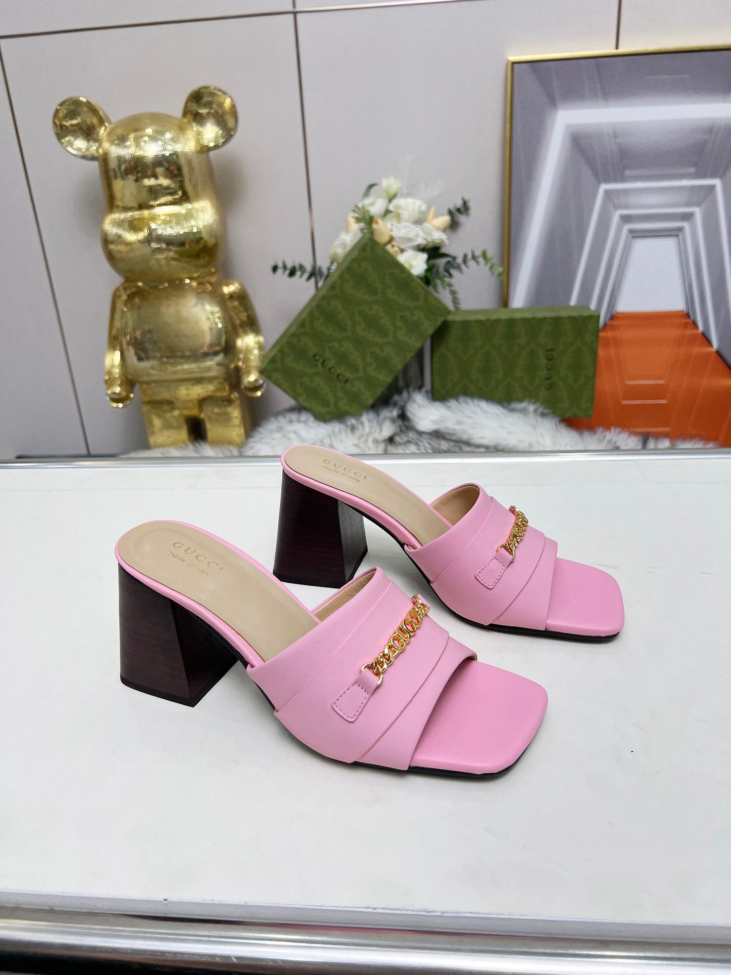 275NB11ZDE Stylish leather High heels