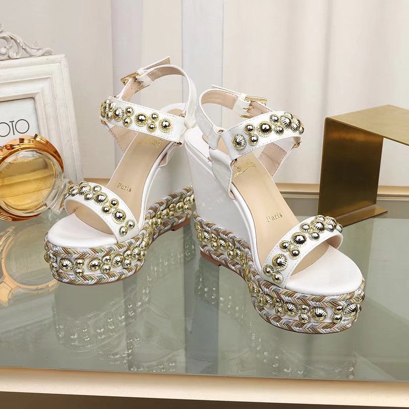 J4A48ZDE Stylish leather High heels 12cm heel