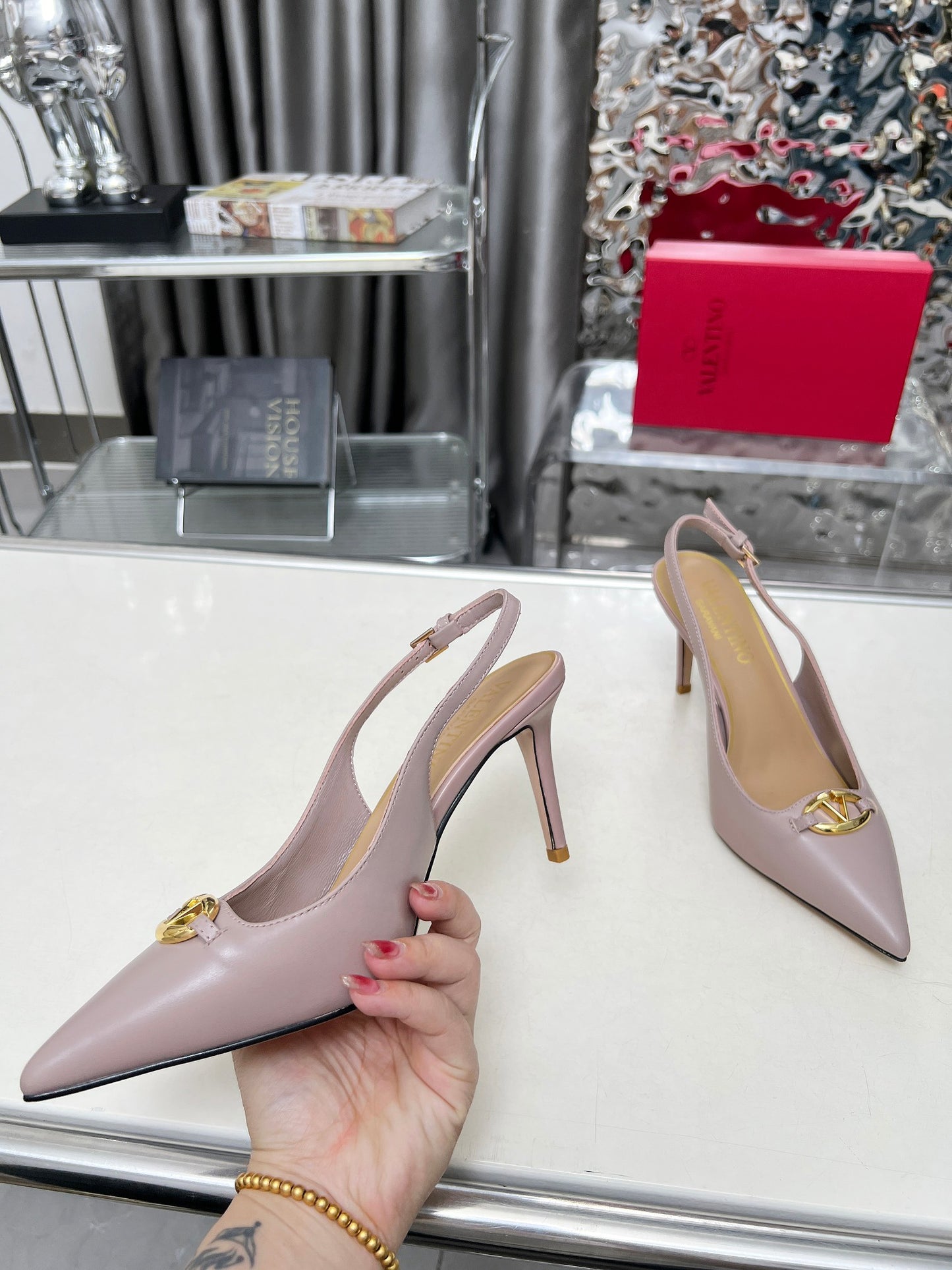 245RVL15ZDE Stylish leather High heels