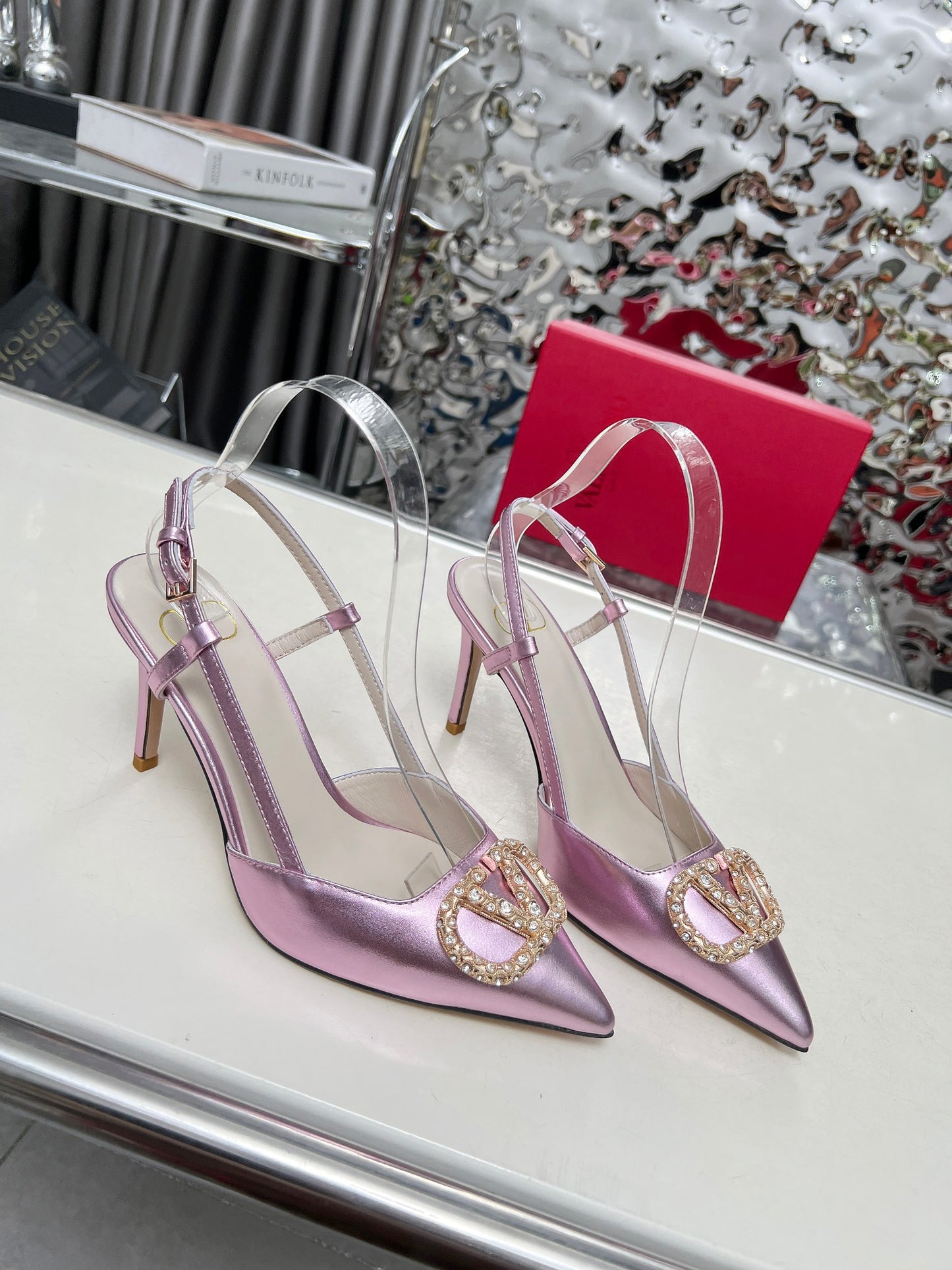 245RVL22ZDE Stylish leather High heels