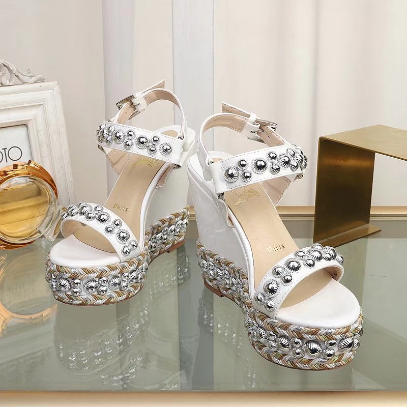 J4A48ZDE Stylish leather High heels 12cm heel