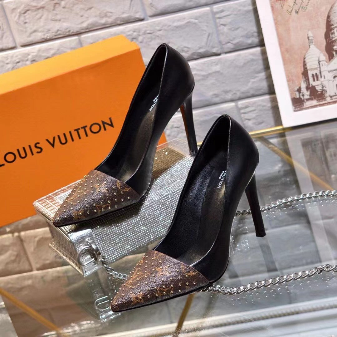 245RE34ZDE Stylish leather High heels