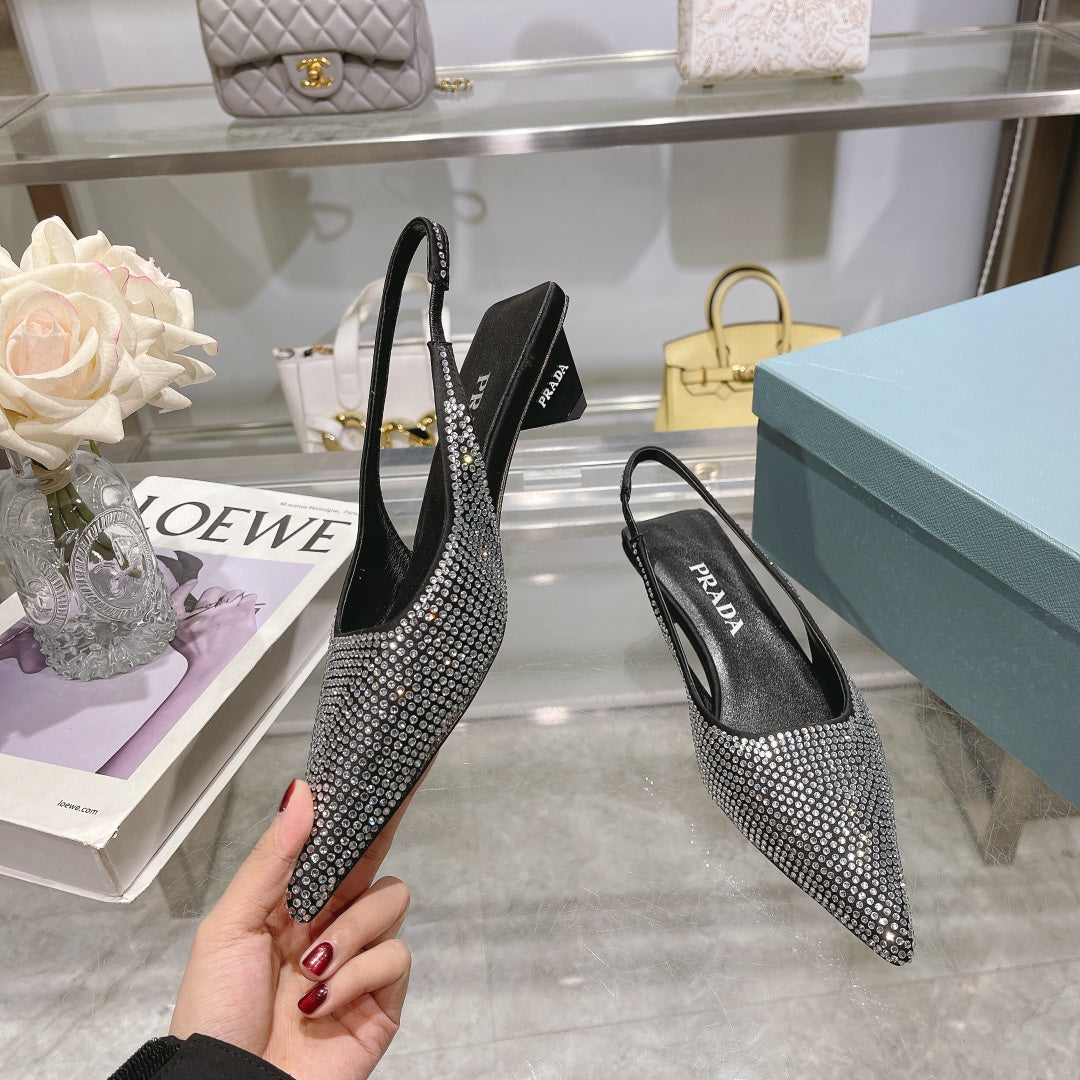285RP53ZDE Stylish leather shoes (Heel height 4CM)