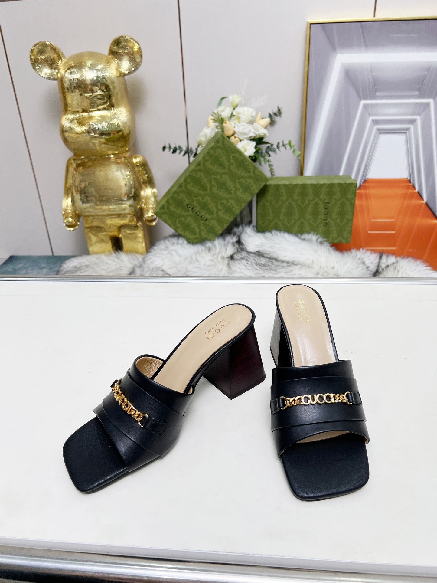 275NB11ZDE Stylish leather High heels