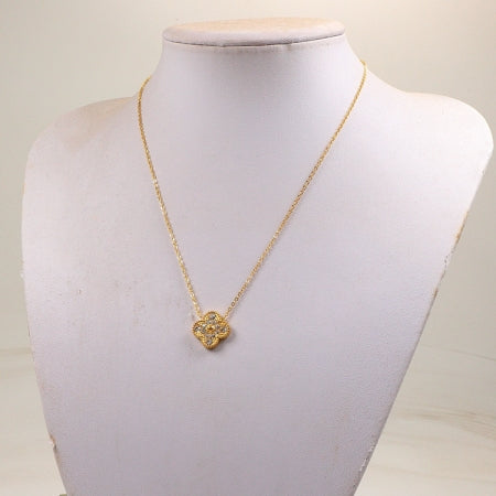 2VA11XDE Stylish necklaces both sides: one side is full of diamonds, and the other color