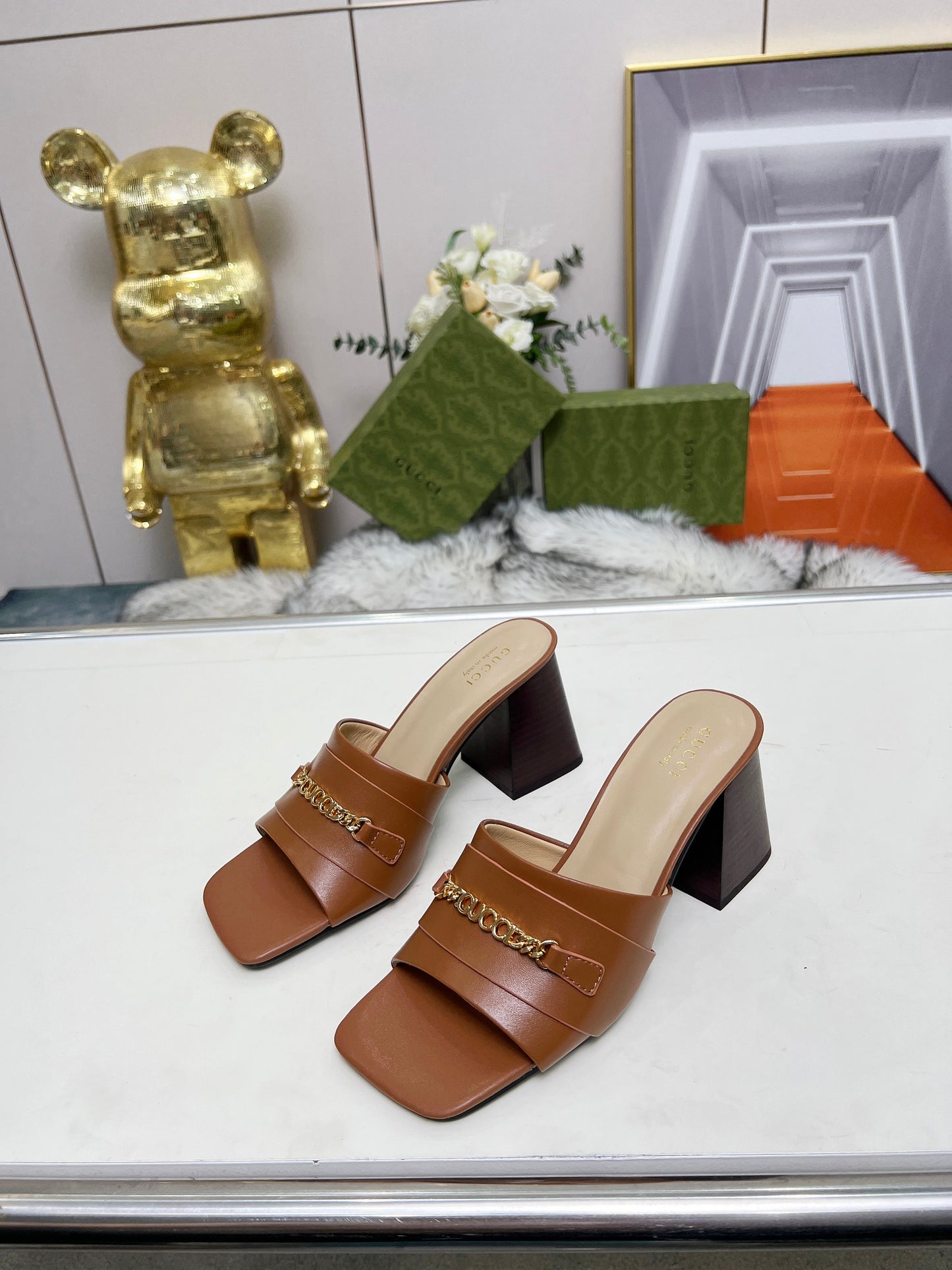 275NB11ZDE Stylish leather High heels