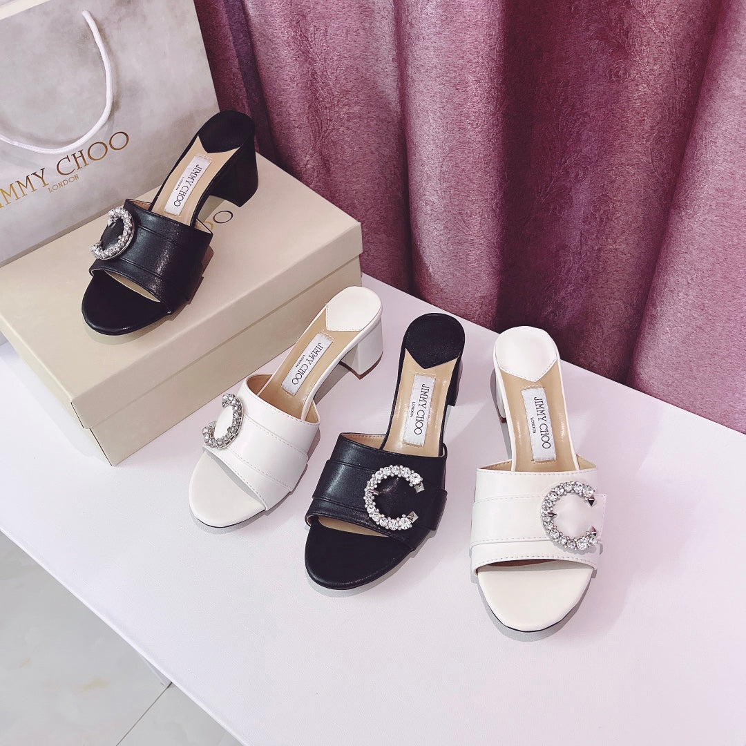 14A166ZDE Stylish Slippers Heel height 6cm