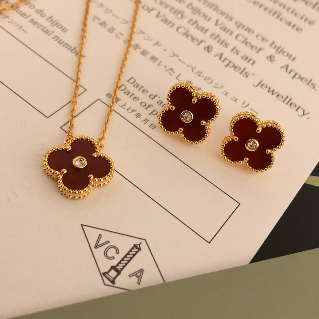 5XVA185XDE Stylish 1 flower necklace