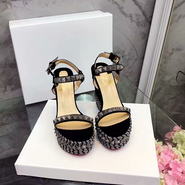 J4A58ZDE Stylish leather High heels 12cm heel