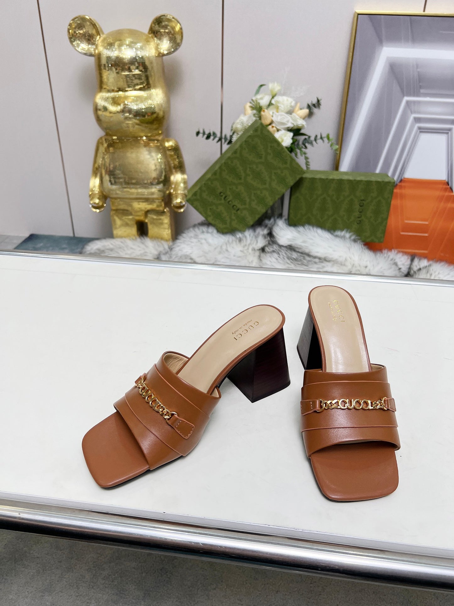275NB11ZDE Stylish leather High heels