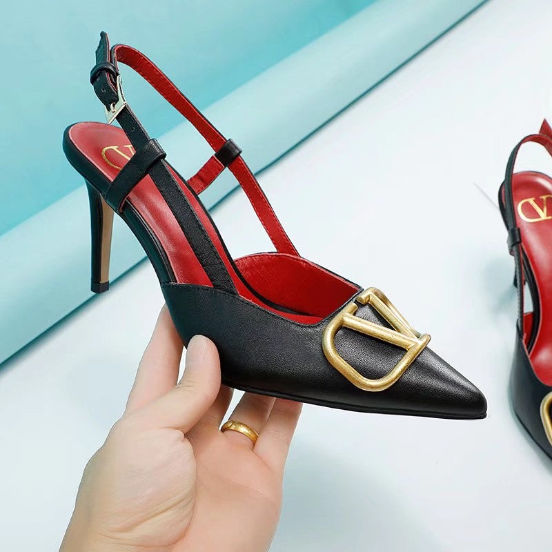 245RVL14ZDE Stylish leather High heels