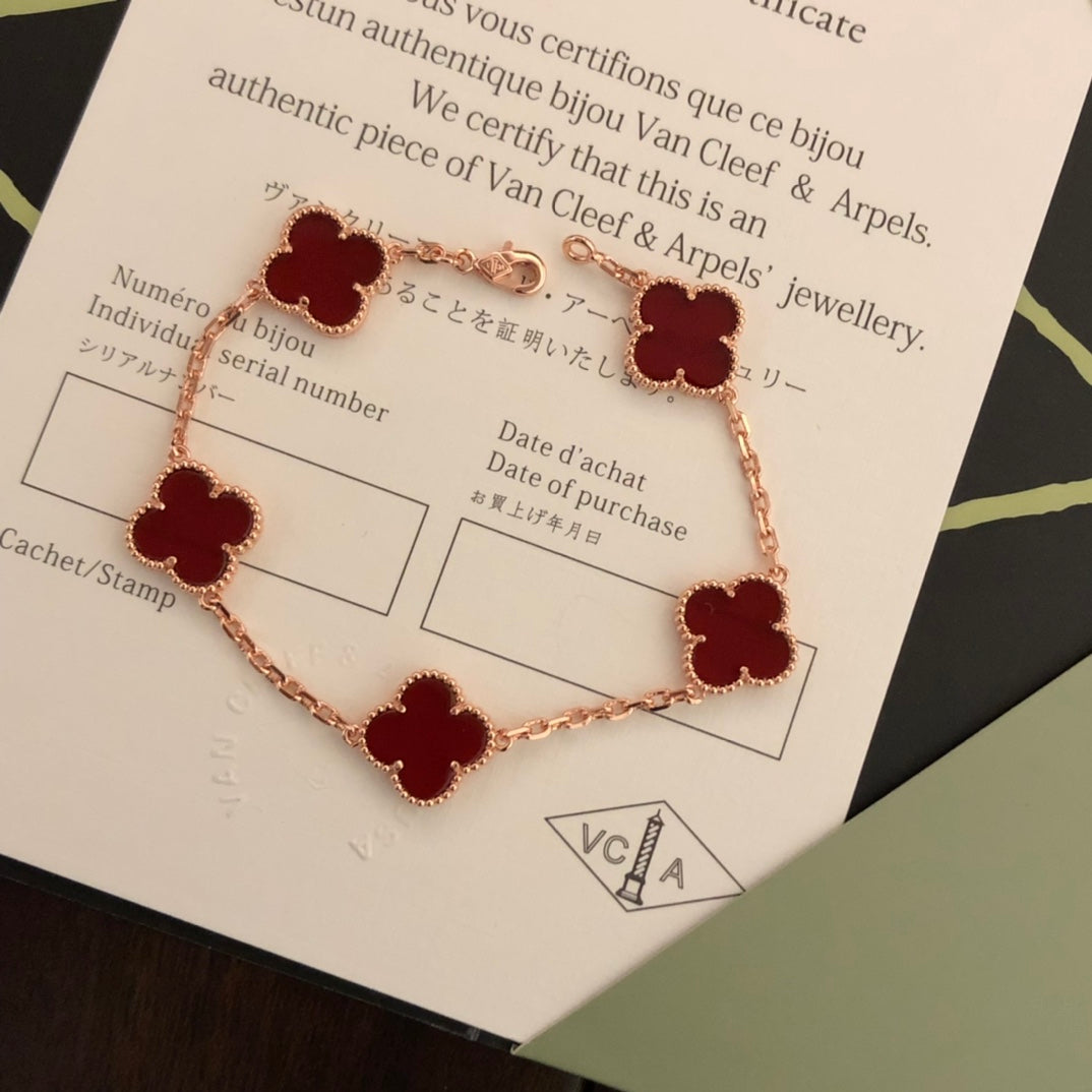 5XVA180KDE Stylish bracelets 5 flowers normal size1.5cm flower