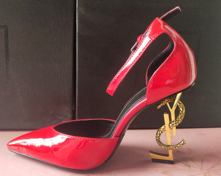 2XSL158ZDE Stylish leather high heels(patent leather)