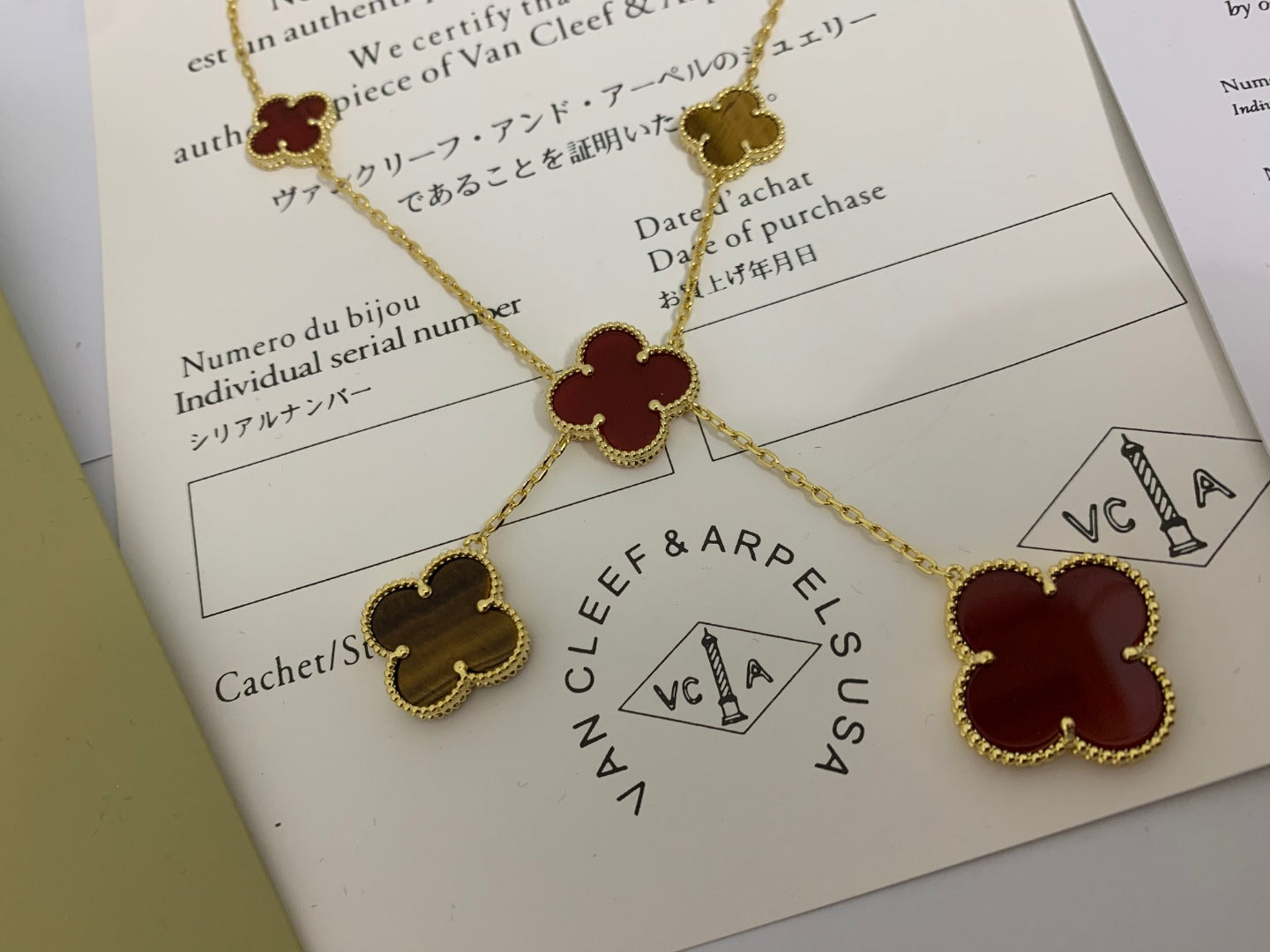 5XVA182KDE Stylish 6 flowers necklaces