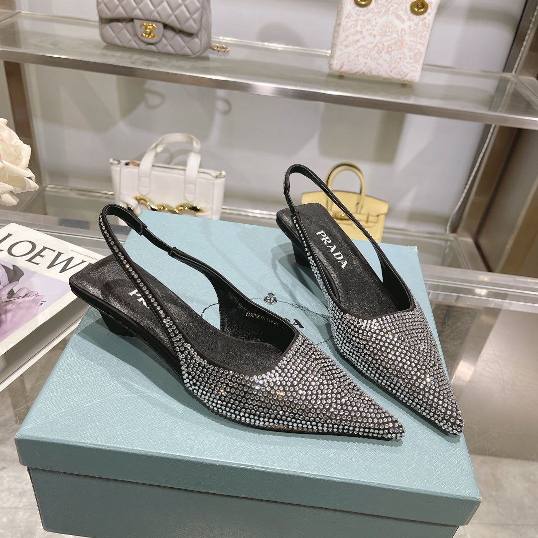 285RP53ZDE Stylish leather shoes (Heel height 4CM)