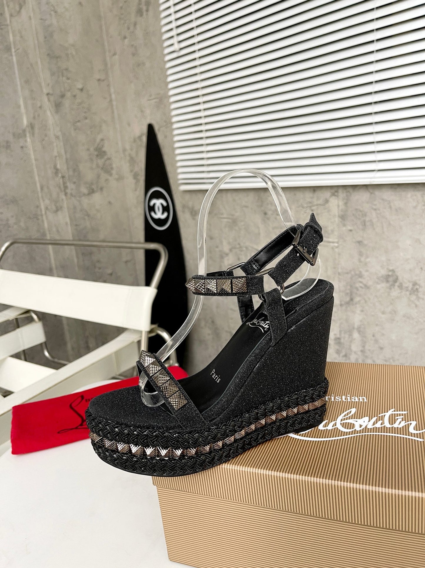 J4A47ZDE Stylish leather High heels 12cm heel