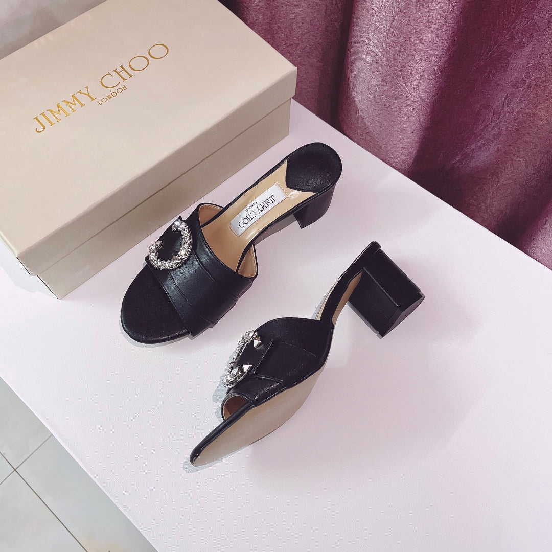 14A166ZDE Stylish Slippers Heel height 6cm
