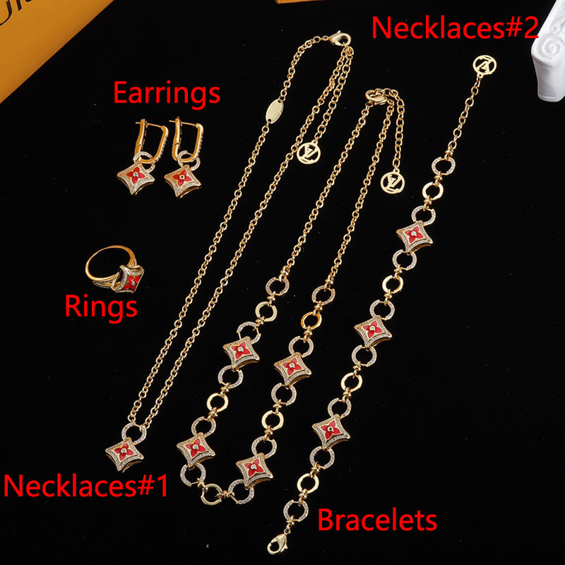 1YE339XDE Stylish Earrings Bracelets Necklaces Rings
