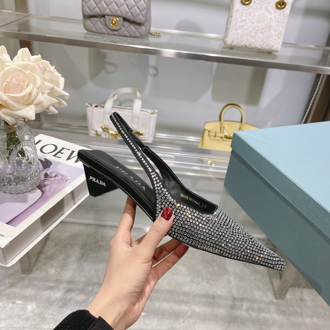 285RP53ZDE Stylish leather shoes (Heel height 4CM)