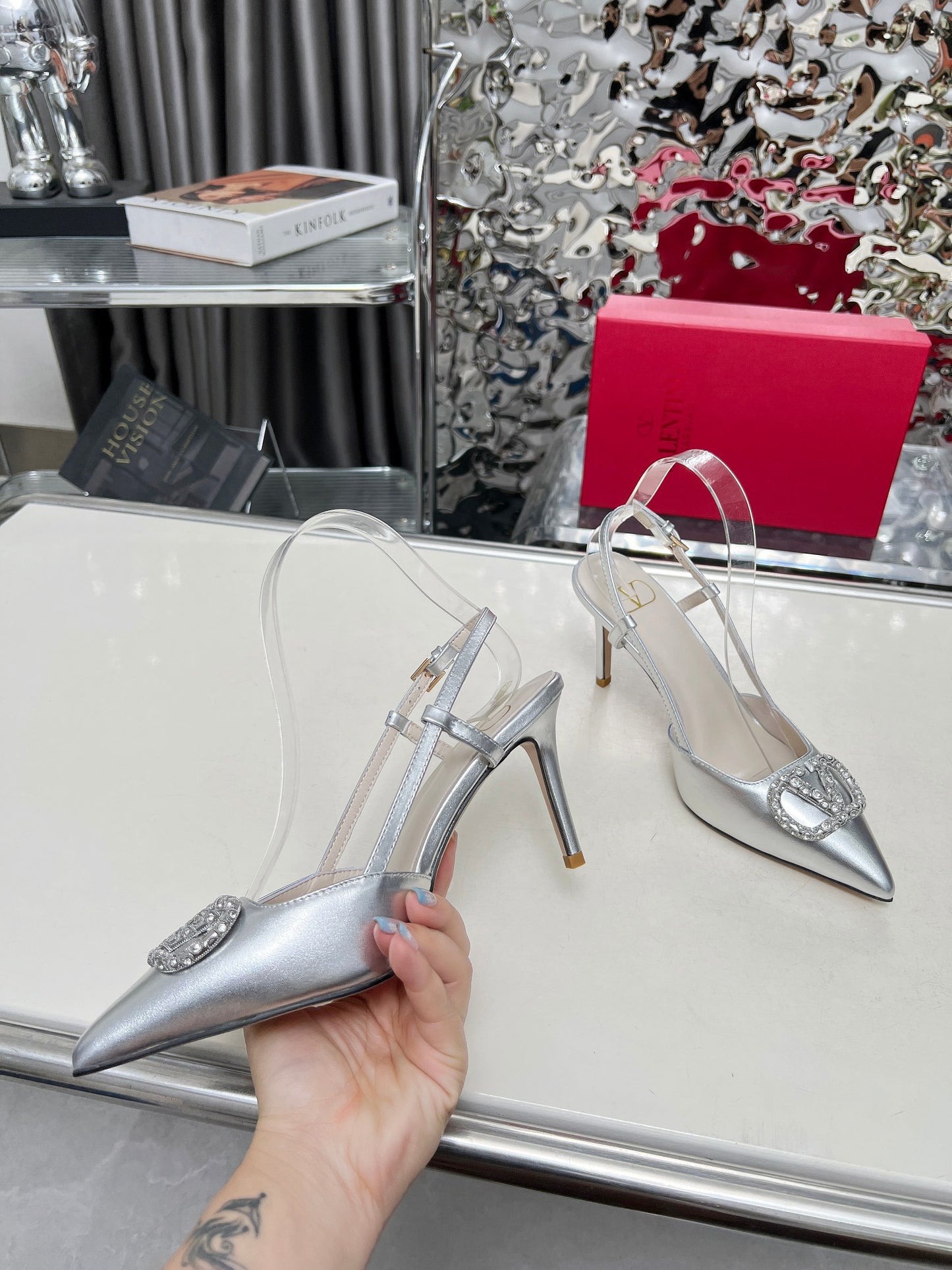 245RVL22ZDE Stylish leather High heels