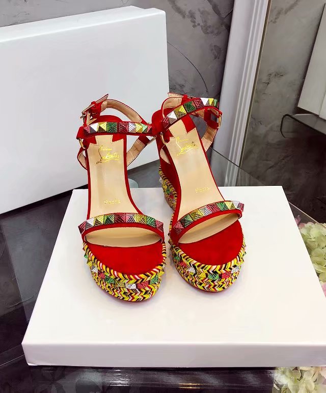 J4A56ZDE Stylish leather High heels 12cm heel