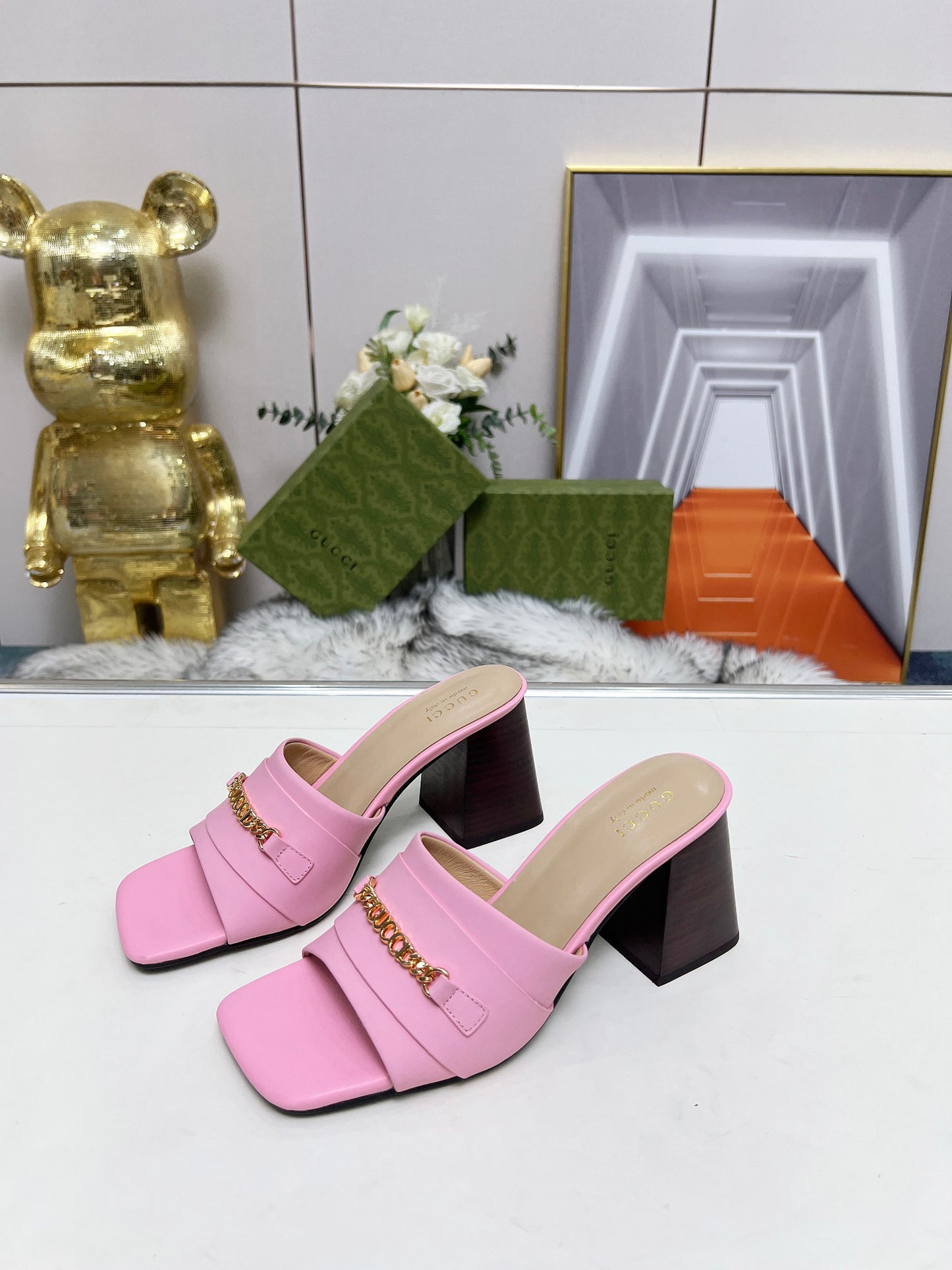 275NB11ZDE Stylish leather High heels
