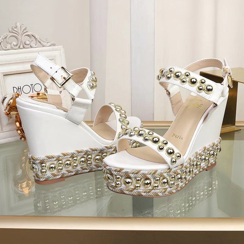 J4A48ZDE Stylish leather High heels 12cm heel