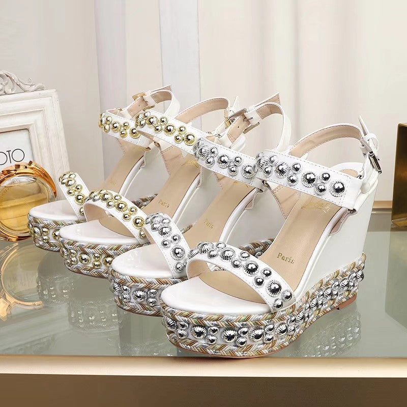 J4A48ZDE Stylish leather High heels 12cm heel