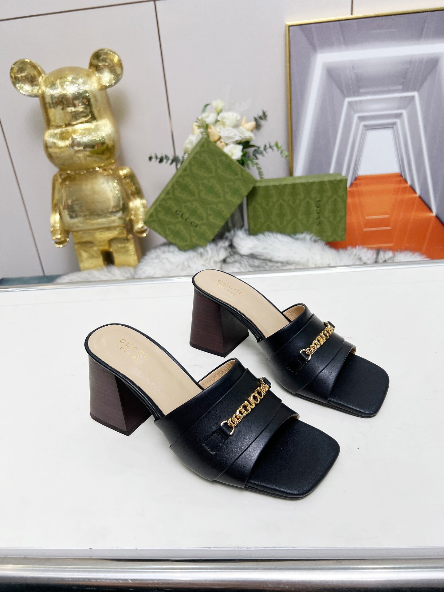 275NB11ZDE Stylish leather High heels