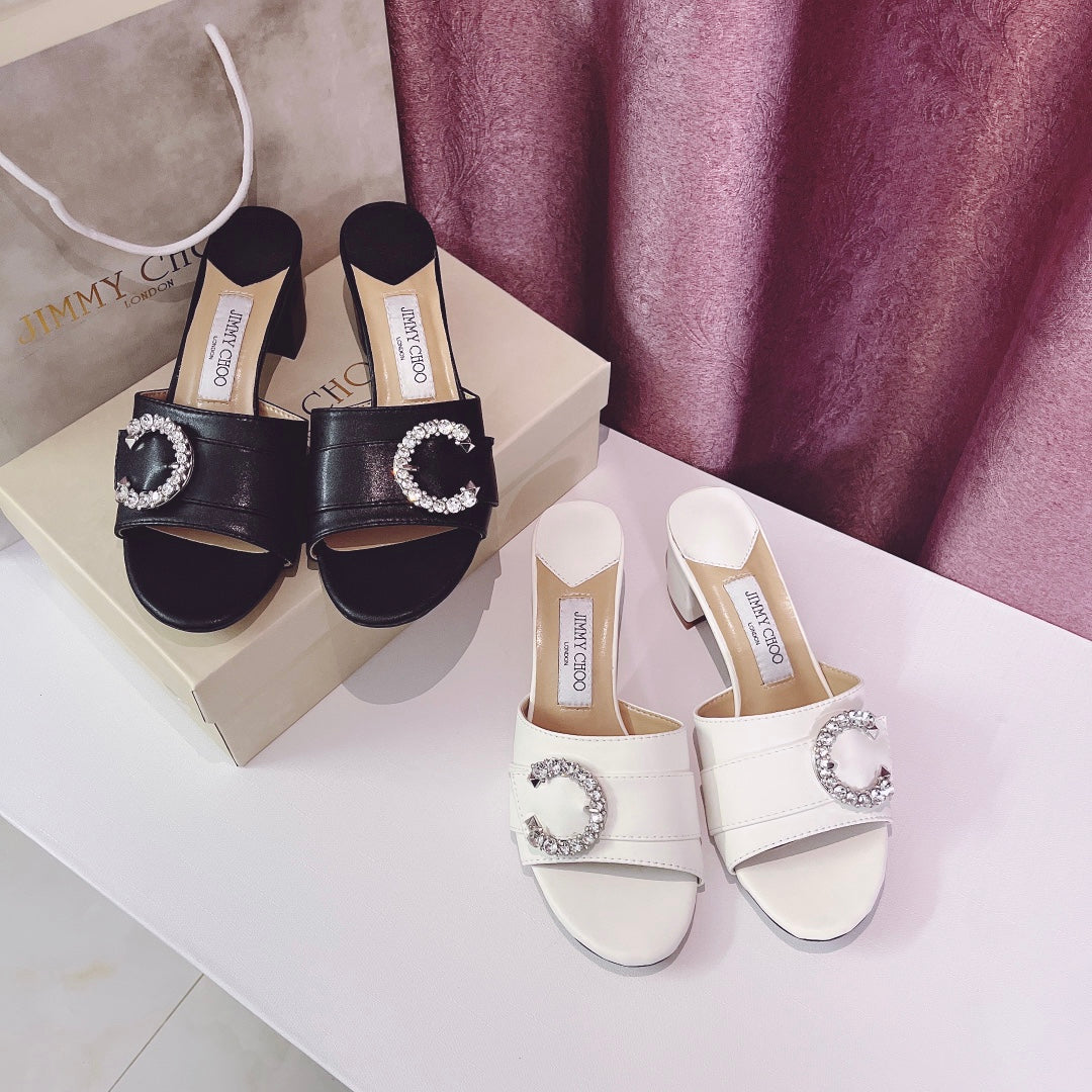 14A166ZDE Stylish Slippers Heel height 6cm