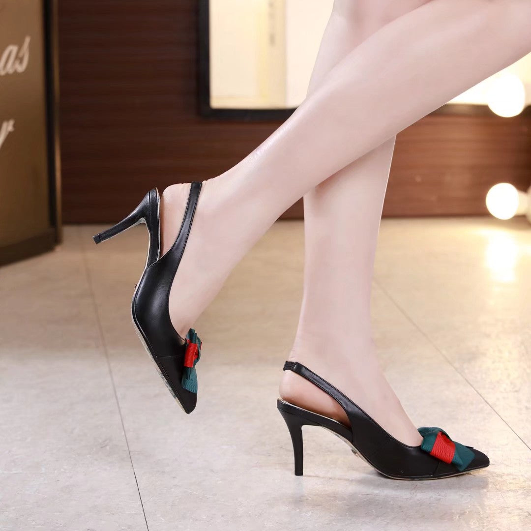 245RB10ZDE Stylish leather High heels